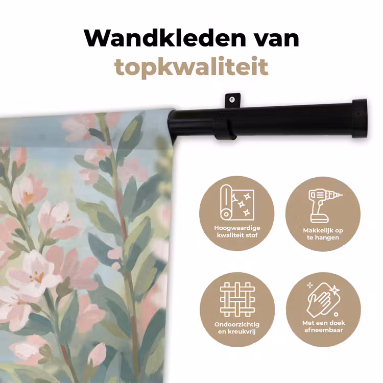 Wandkleed - Kolibrie - Illustratie - Kleurrijk — 3