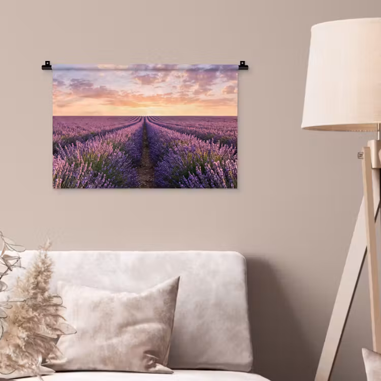 Wandkleed - Landschap - Lavendelveld - Paars — 2