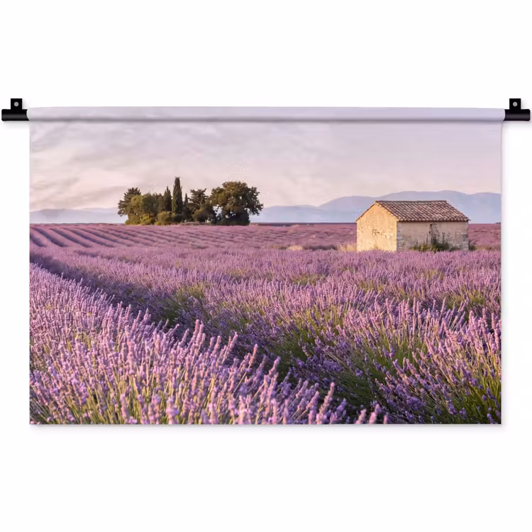 Wandkleed - Lavendel - Landschap - Sereen - Paars — 1