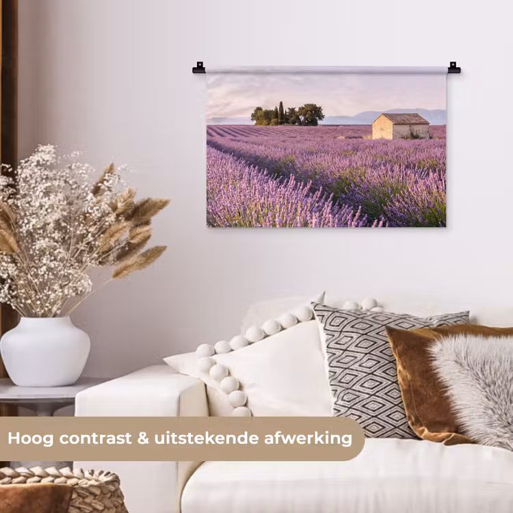 Wandkleed - Lavendel - Landschap - Sereen - Paars — 4