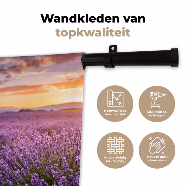Wandkleed - Lavendel - Veld - Natuur - Paars — 3