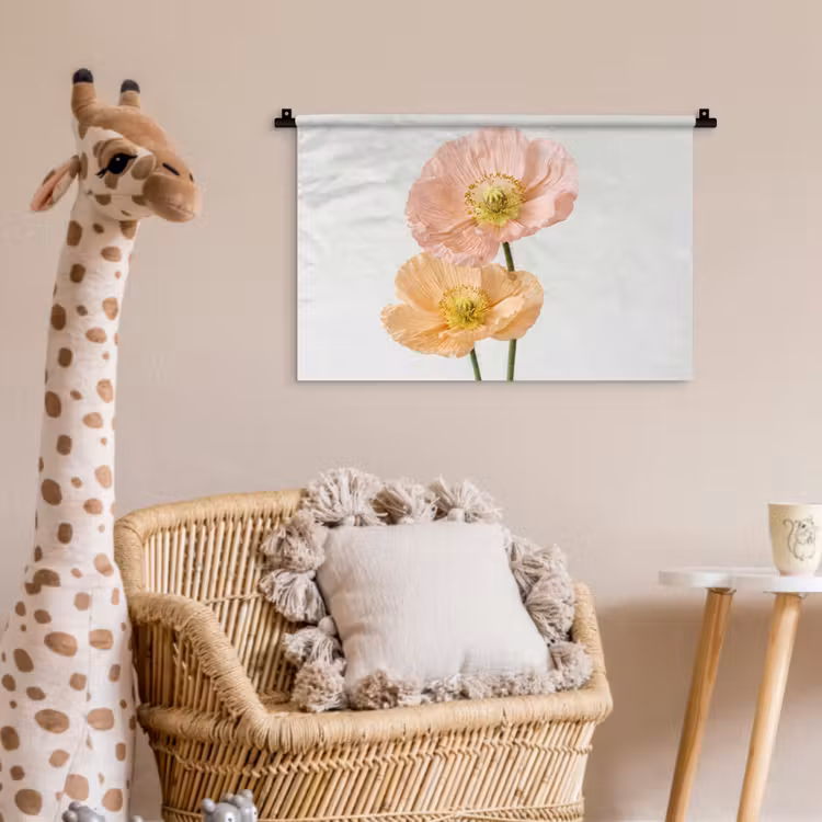 Wandkleed - Papavers - Botanisch - Roze — 5