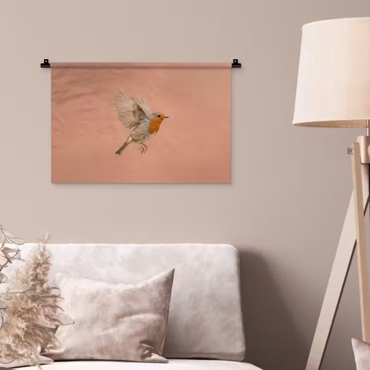Wandkleed - Roodborst - Natuur - Roze — 2