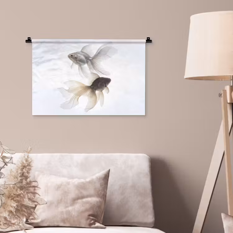 Wandkleed - Goudvissen - Modern - Wit — 2