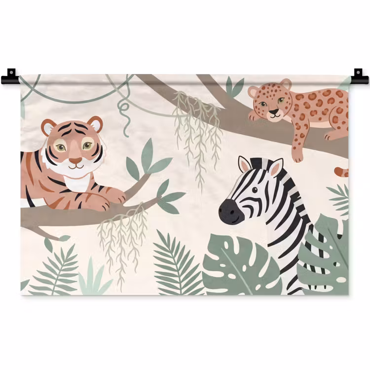 Wandkleed - Jungle - Rustiek - Pastel — 1