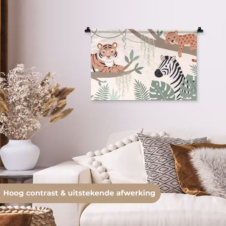 Wandkleed - Jungle - Rustiek - Pastel — 4