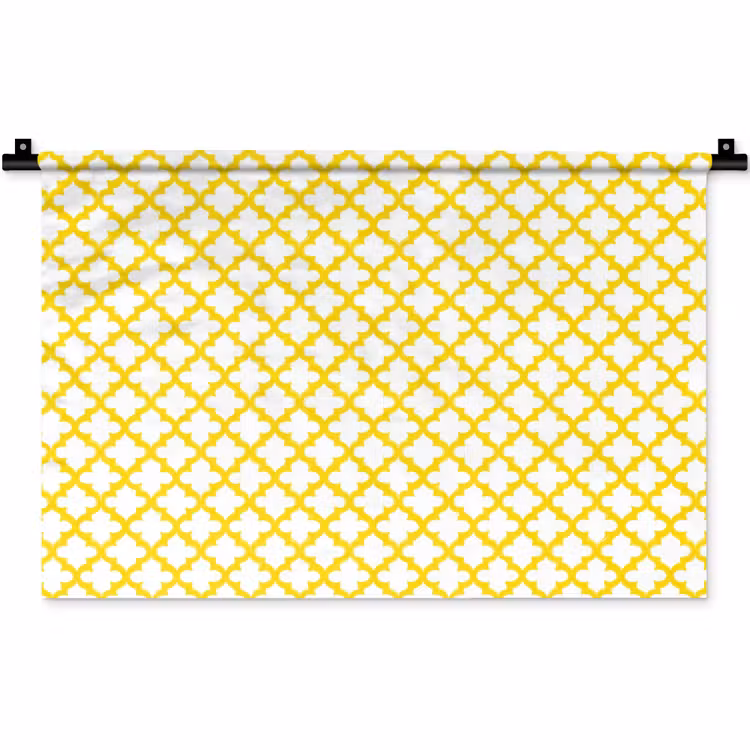 Wandkleed - Patroon - Geometrisch - Klassiek - Geel — 1