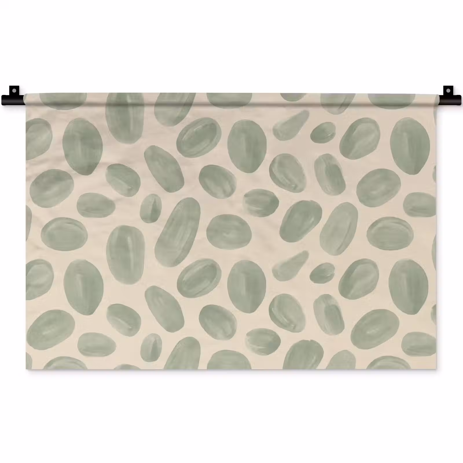 Wandkleed - Abstract - Patroon - Organisch - Groen - Modern — 1