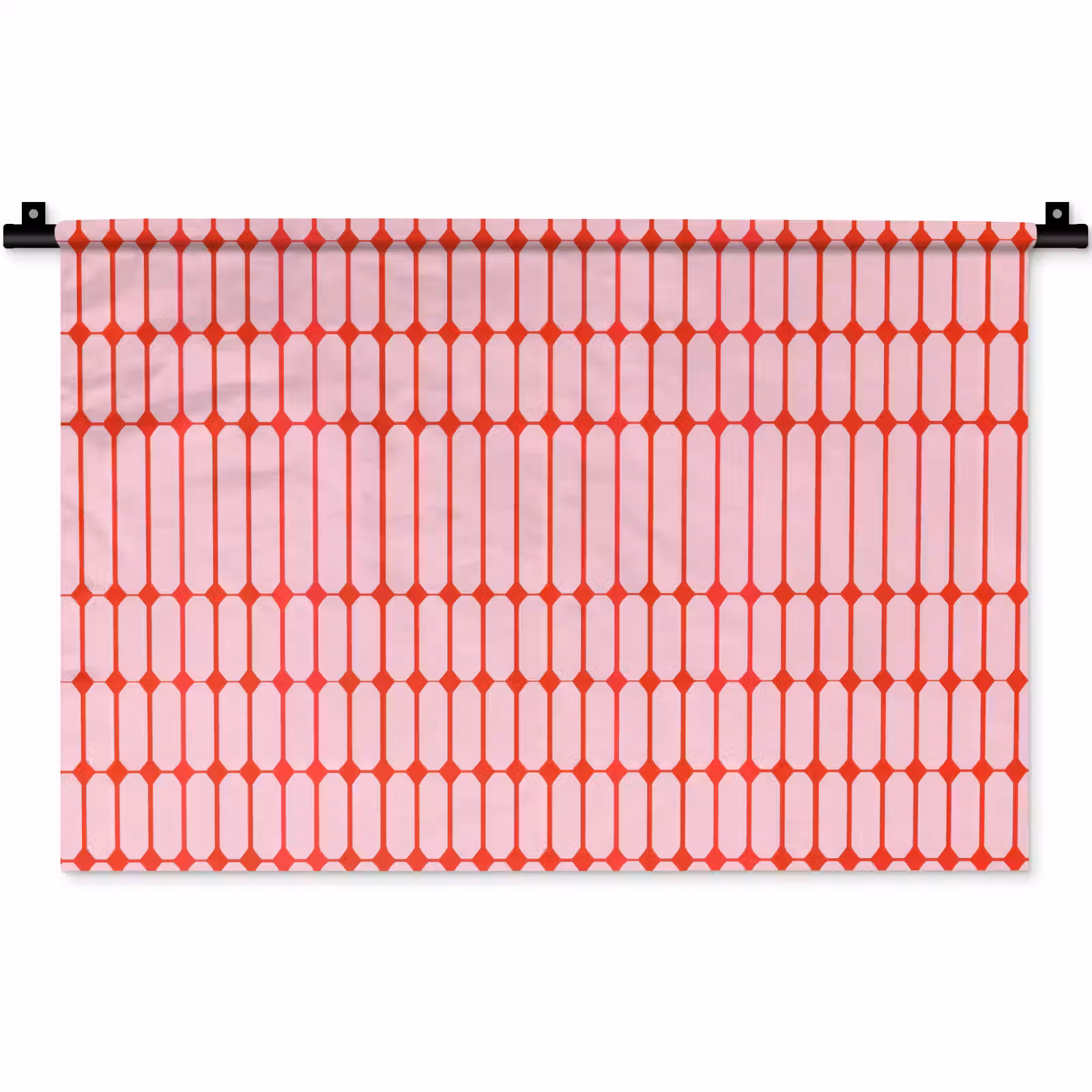 Wandkleed - Geometrisch - Minimalistisch - Rood - Roze — 1