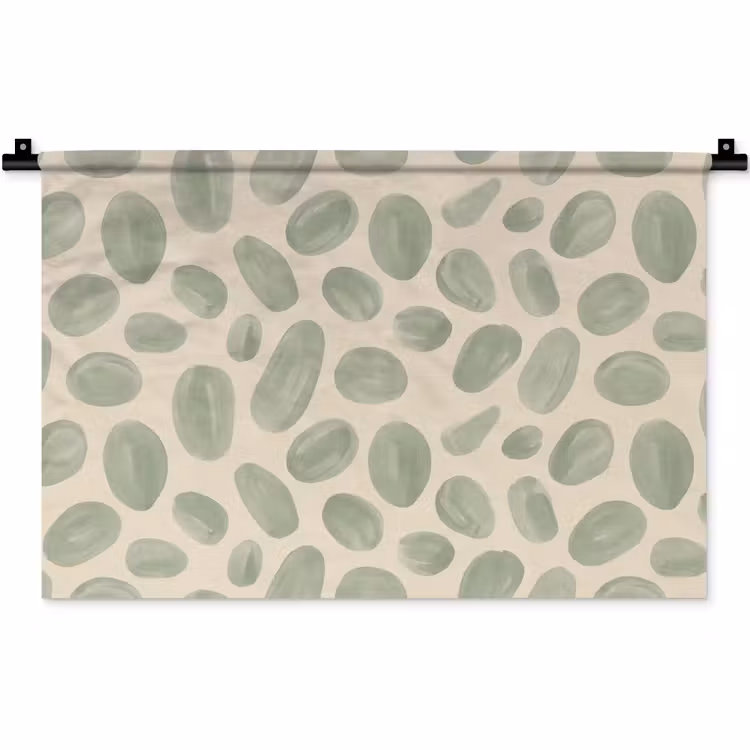 Wandkleed - Abstract - Patroon - Organisch - Groen - Modern — 1
