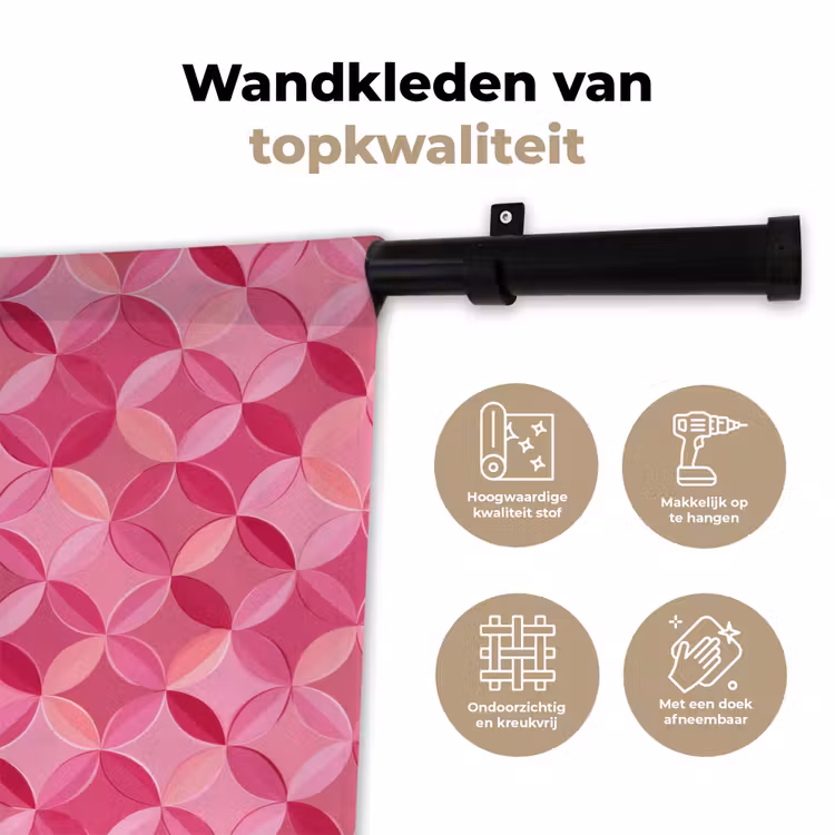 Wandkleed - Geometrisch - Mozaïek - Modern - Roze — 3