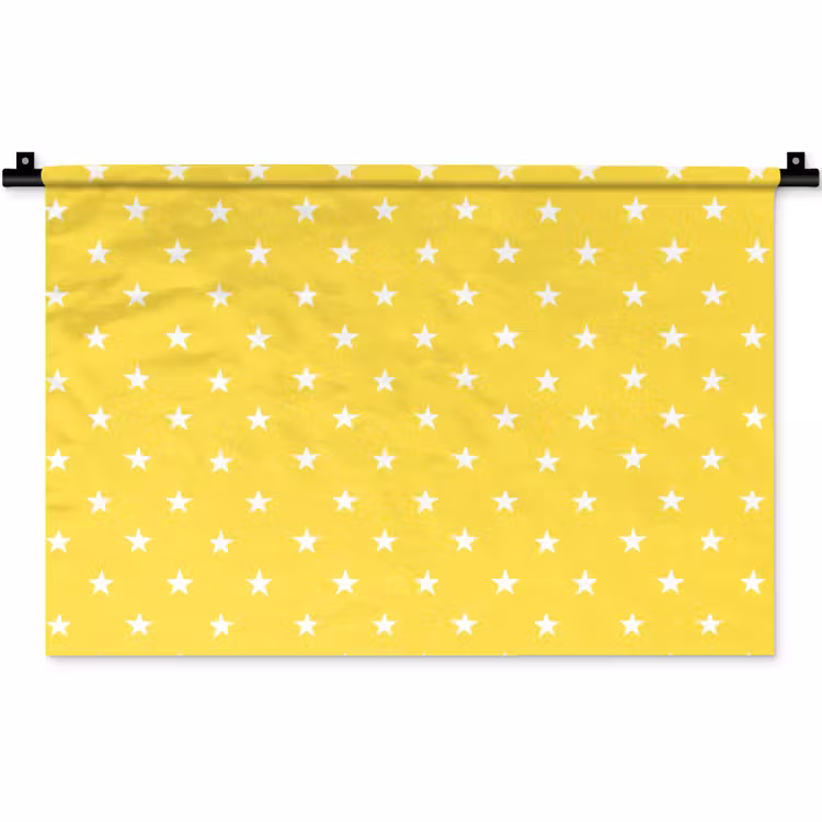 Wandkleed - Sterren - Patroon - Minimalistisch - Geel — 1