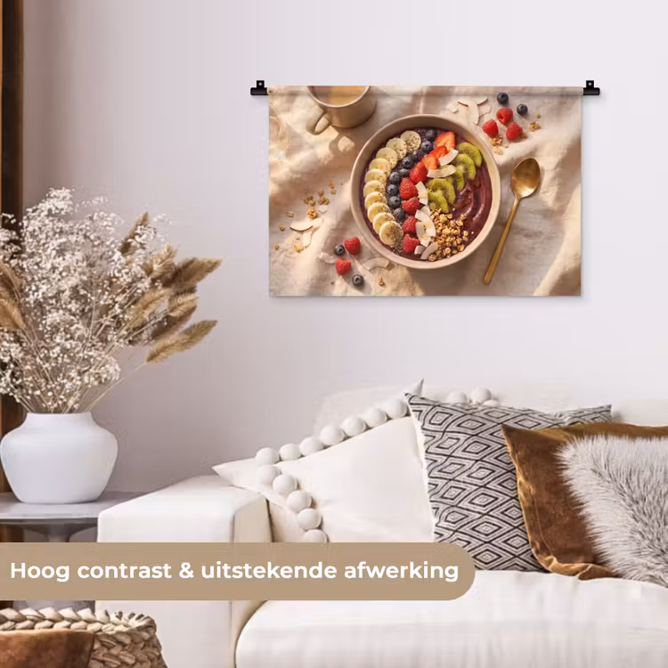 Wandkleed - Eten - Ontbijtkom - Fruit - Gezond - Kleurrijk — 4