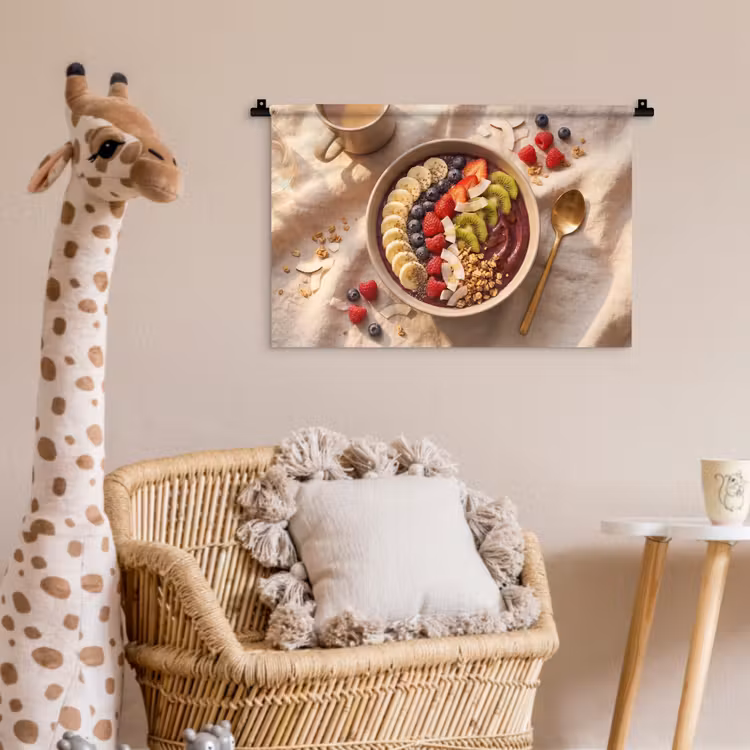 Wandkleed - Eten - Ontbijtkom - Fruit - Gezond - Kleurrijk — 5