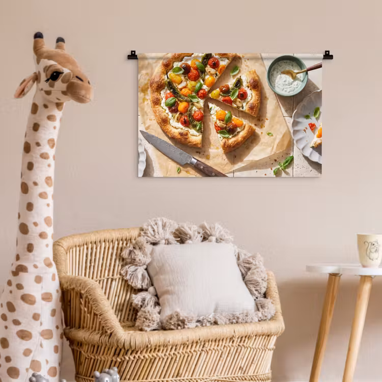 Wandkleed - Eten - Tomaten - Basilicum - Maaltijd - Vers — 5