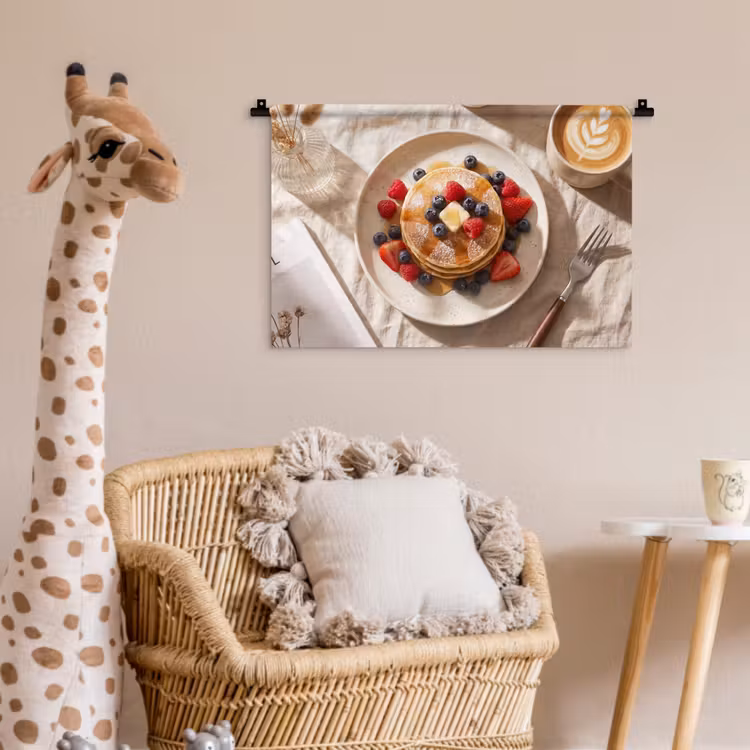 Wandkleed - Pannenkoeken - Bessen - Ontbijt - Modern - Beige — 5