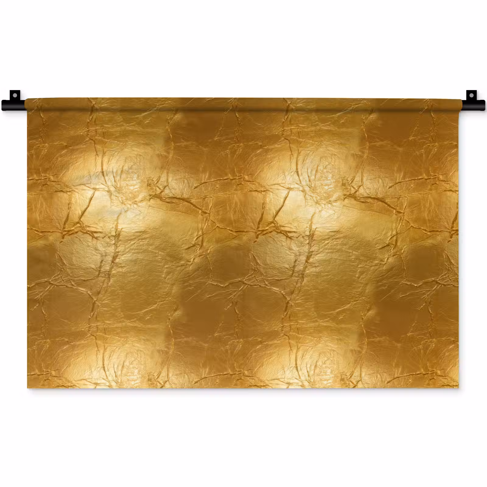 Wandkleed - Bladgoud - Vintage - Textuur - Warm Goud — 1