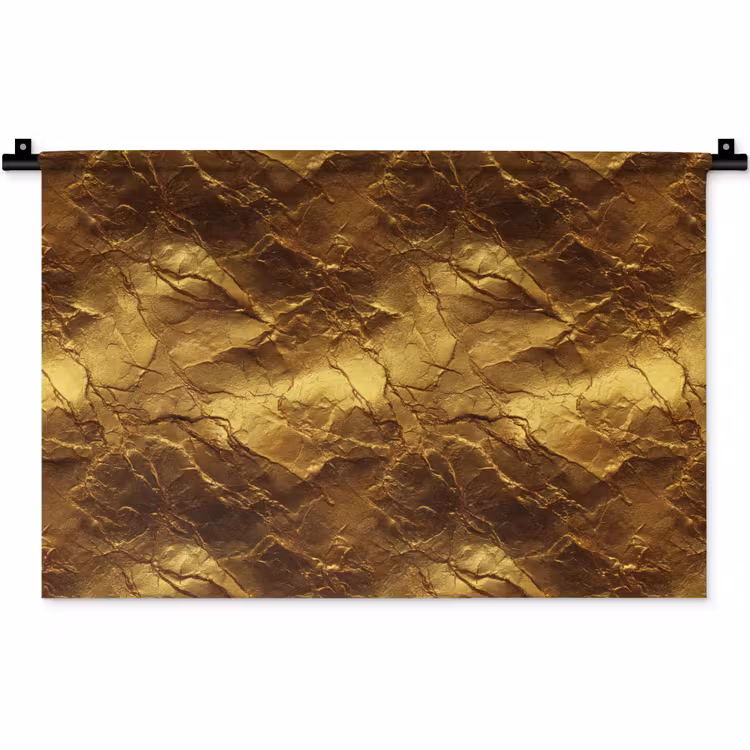 Wandkleed - Bladgoud - Textuur - Goud — 1