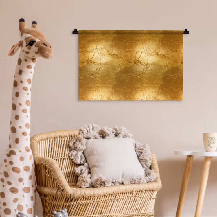 Wandkleed - Bladgoud - Vintage - Textuur - Warm Goud — 5