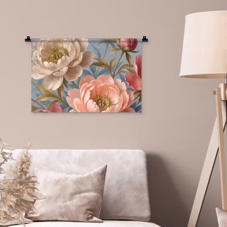 Wandkleed - Bloemen - Roze - Beige - Modern - Natuur — 2