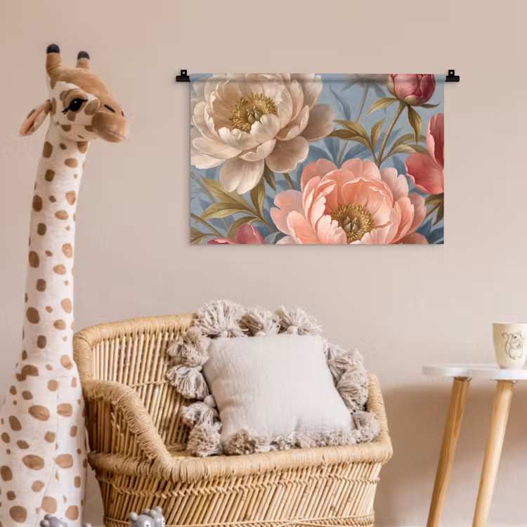 Wandkleed - Bloemen - Roze - Beige - Modern - Natuur — 5