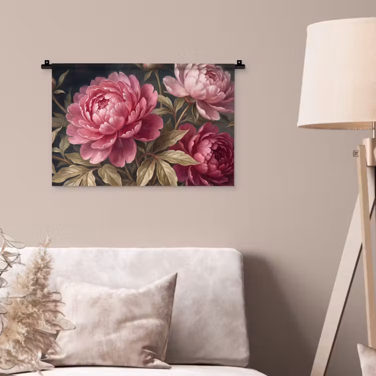 Wandkleed - Bloemen - Roze - Klassiek - Natuur — 2