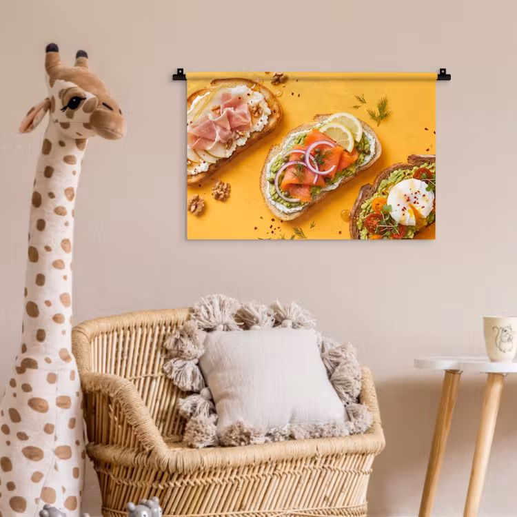 Wandkleed - Eten - Brood - Ontbijt - Modern - Kleurrijk — 5
