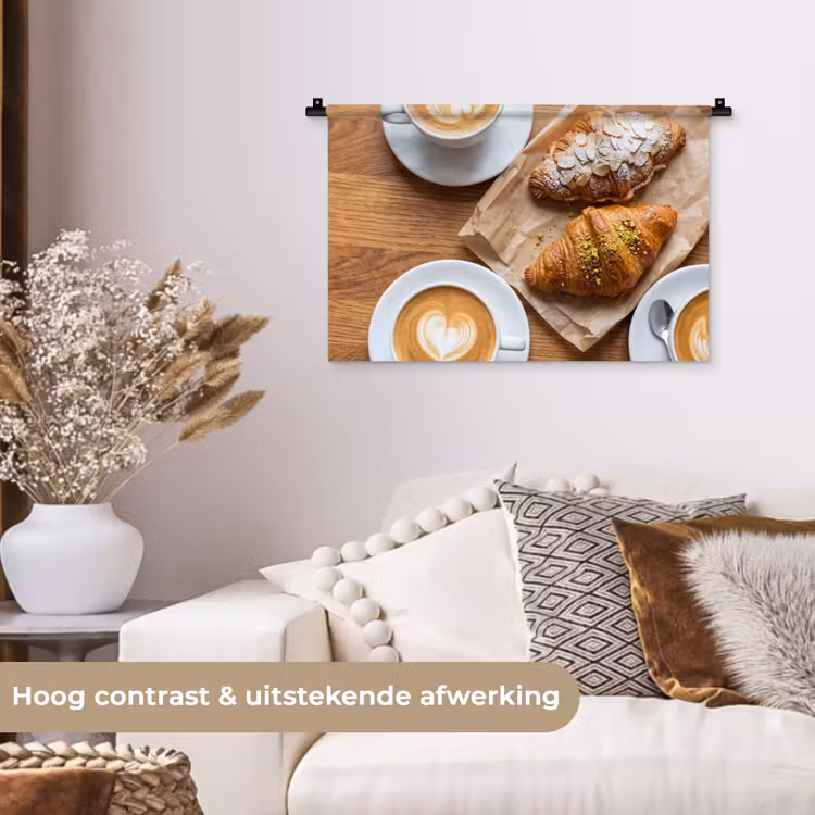 Wandkleed - Eten - Croissant - Koffie - Ontbijt - Modern — 4
