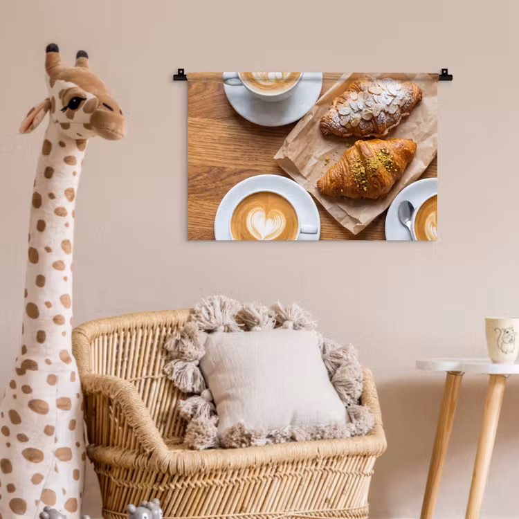 Wandkleed - Eten - Croissant - Koffie - Ontbijt - Modern — 5