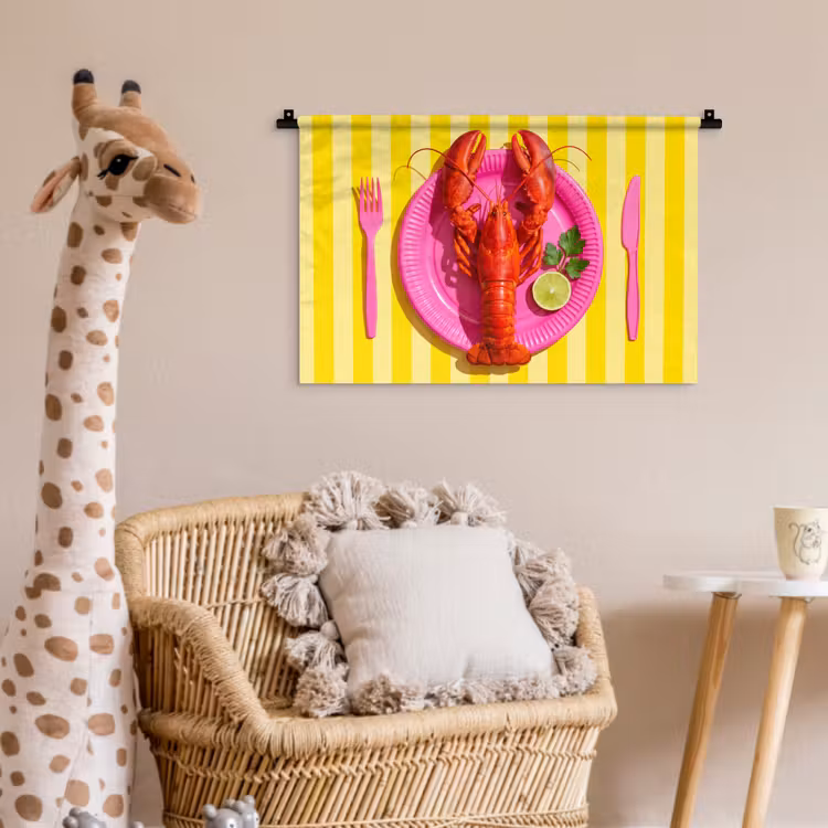 Wandkleed - Eten - Roze - Geel - Modern - Culinaire — 5