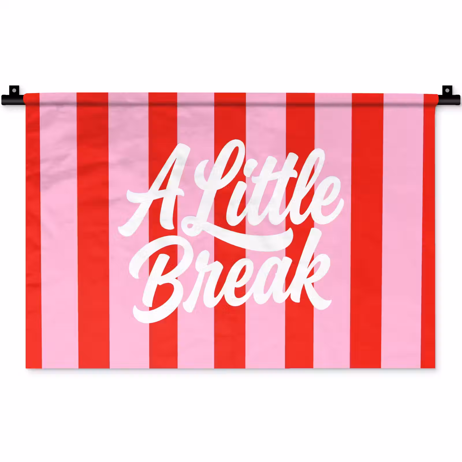 Wandkleed - A Little Break - Strepen - Rood - Roze — 1