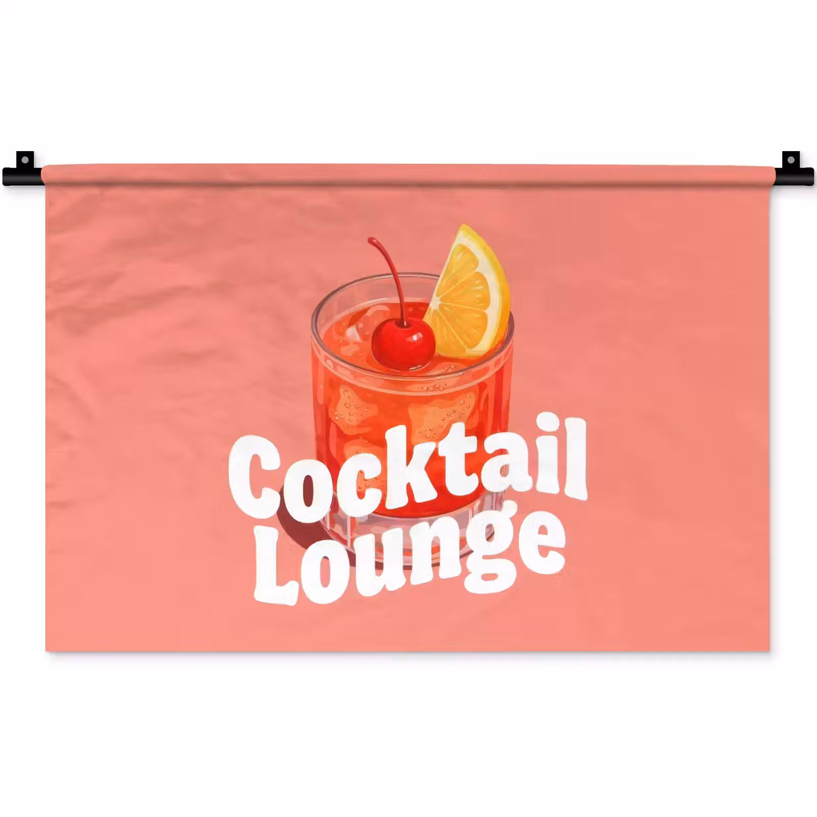 Wandkleed - Cocktail Lounge - Glas - Koraal — 1