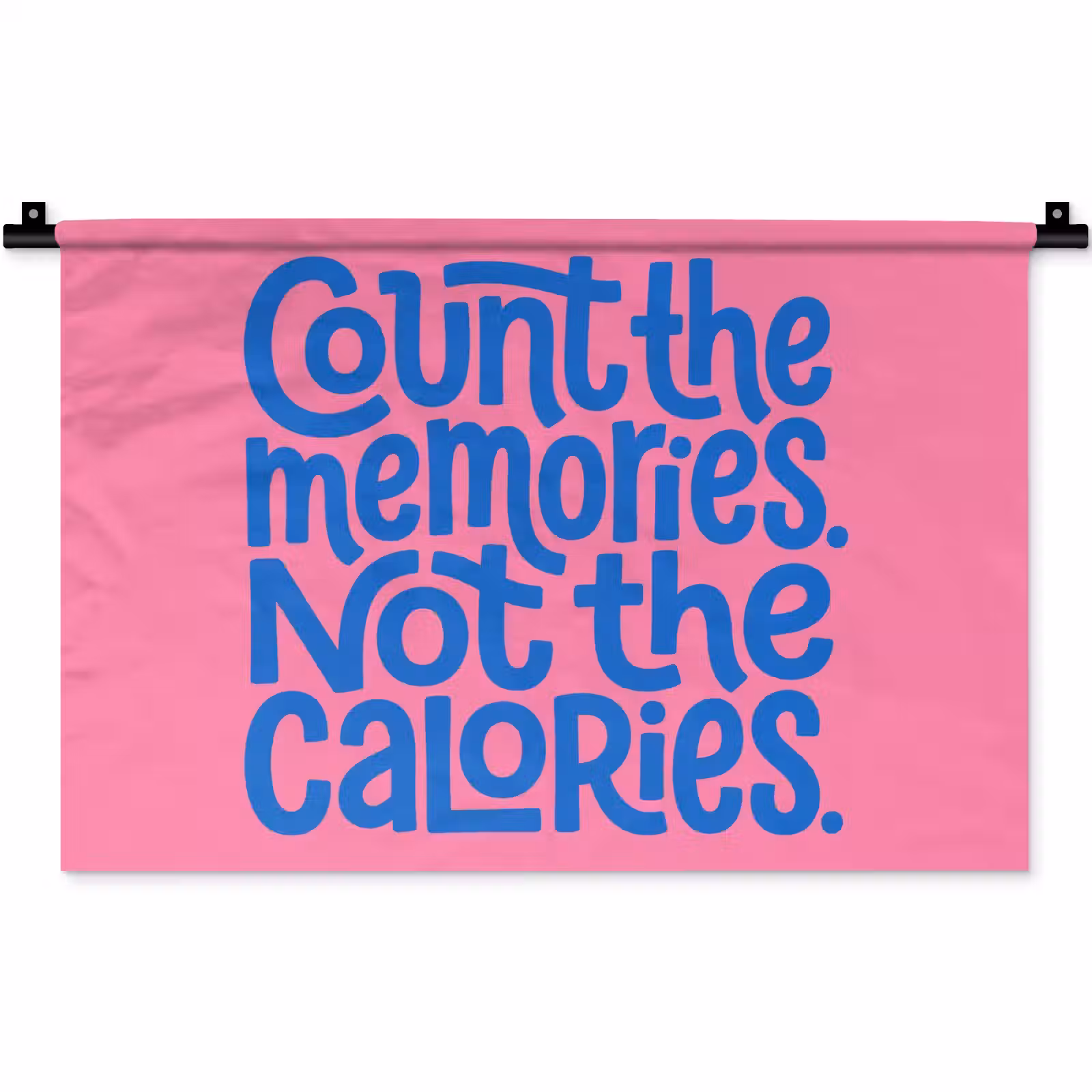Wandkleed - Memories - Roze - Blauw - Quote — 1