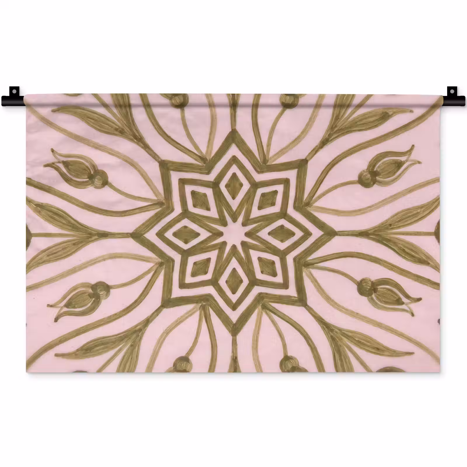 Wandkleed - Patroon - Mandala - Decoratie - Abstract - Groen — 1