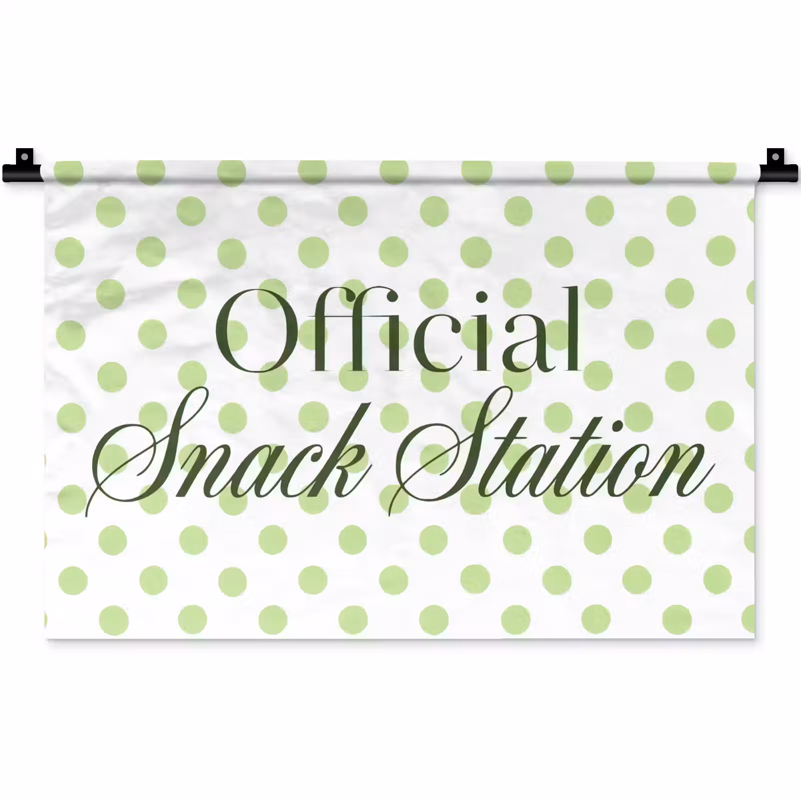 Wandkleed - Snack Station - Groen - Stippen — 1