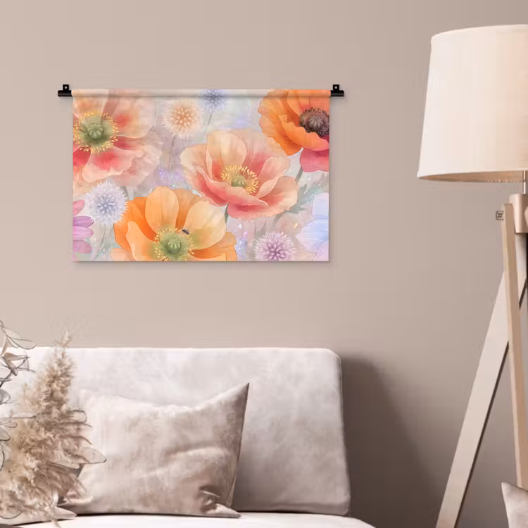 Wandkleed - Bloemen - Aquarel - Natuur - Modern - Kleurrijk — 2