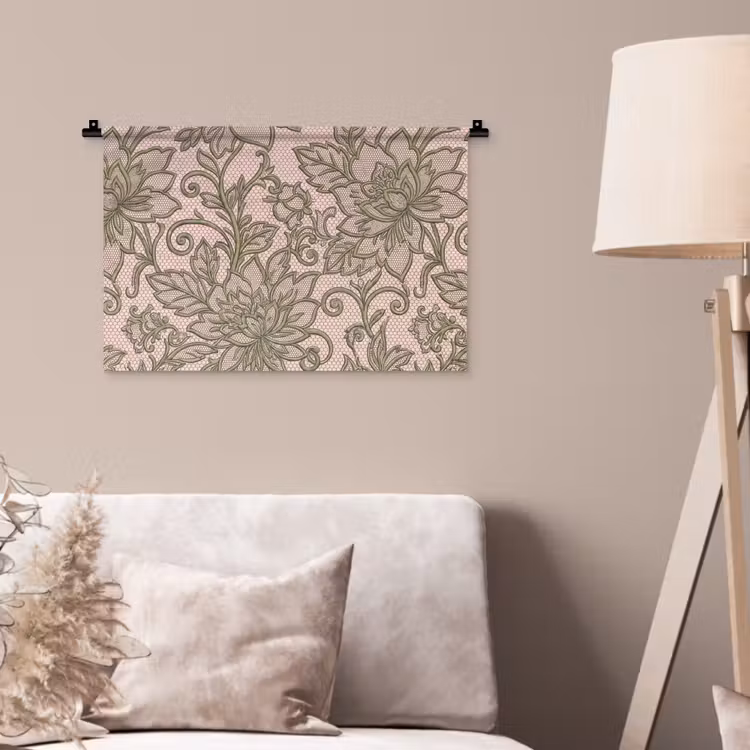 Wandkleed - Bloemen - Kant - Patroon - Klassiek - Groen — 2