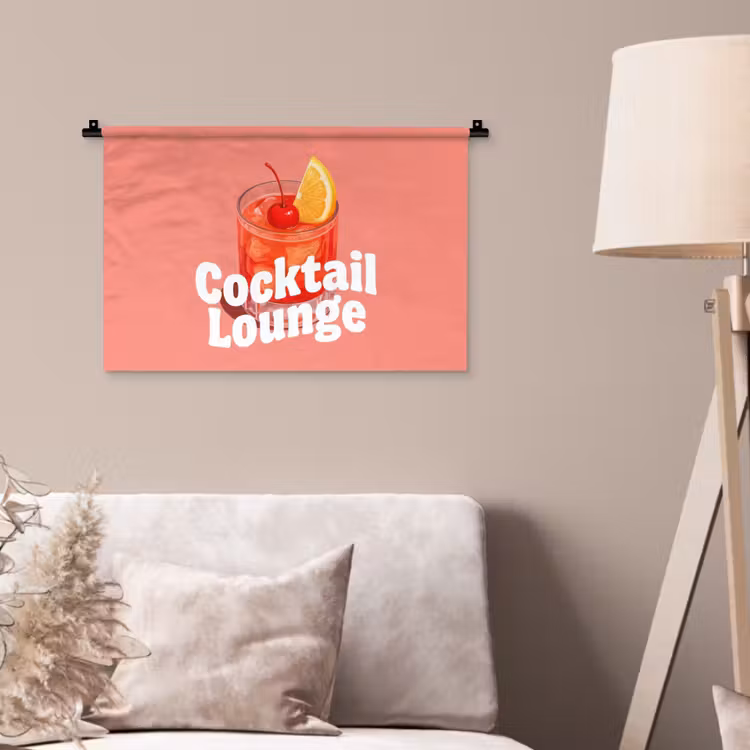 Wandkleed - Cocktail Lounge - Glas - Koraal — 2