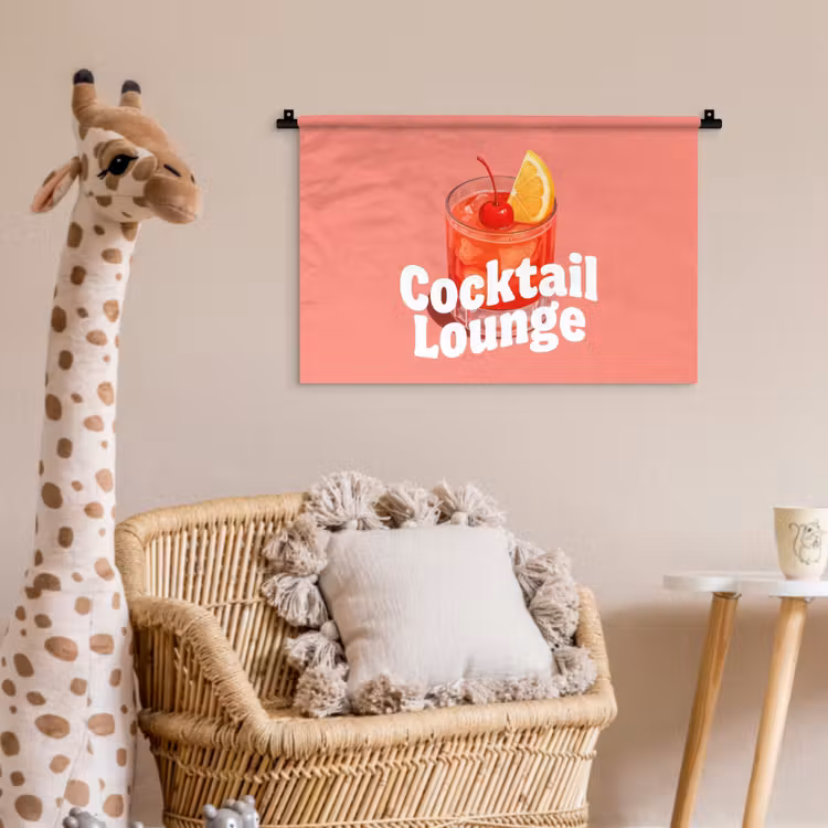 Wandkleed - Cocktail Lounge - Glas - Koraal — 5