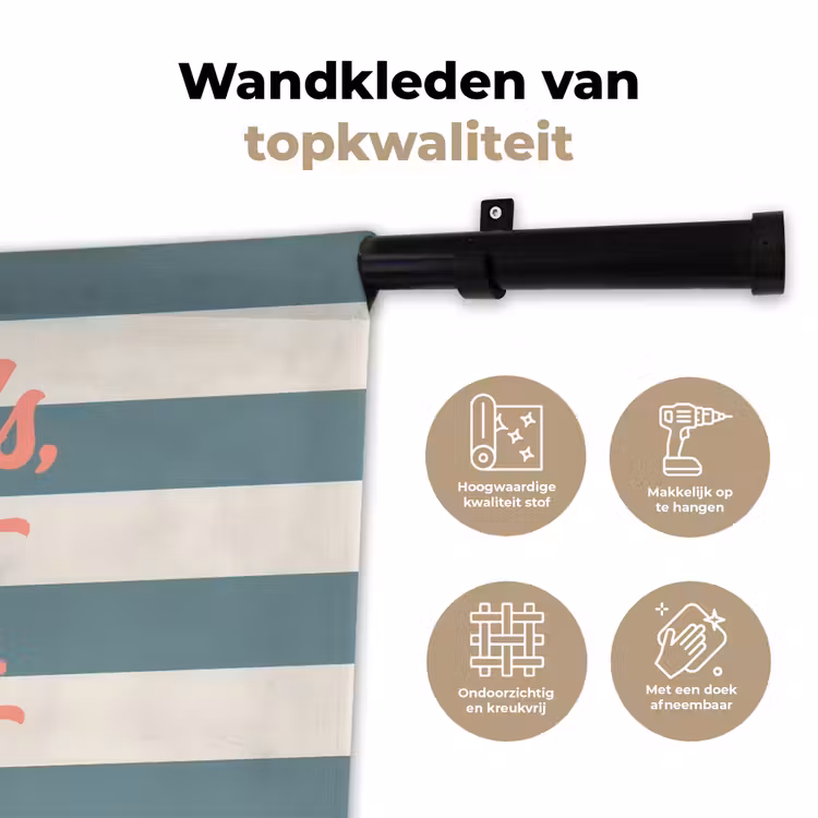 Wandkleed - Cocktails - Strepen - Blauw - Koraal — 3