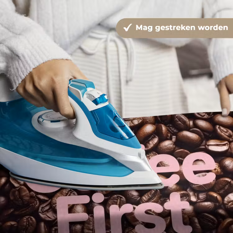 Wandkleed - Coffee First - Koffiebonen - Roze — 6