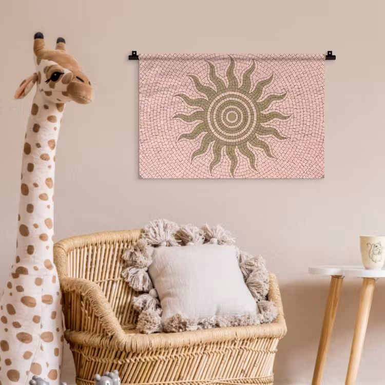 Wandkleed - Mozaïek - Zon - Patroon - Klassiek - Roze — 5