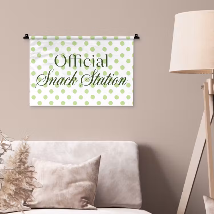 Wandkleed - Snack Station - Groen - Stippen — 2