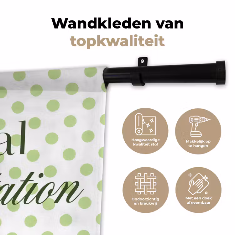 Wandkleed - Snack Station - Groen - Stippen — 3