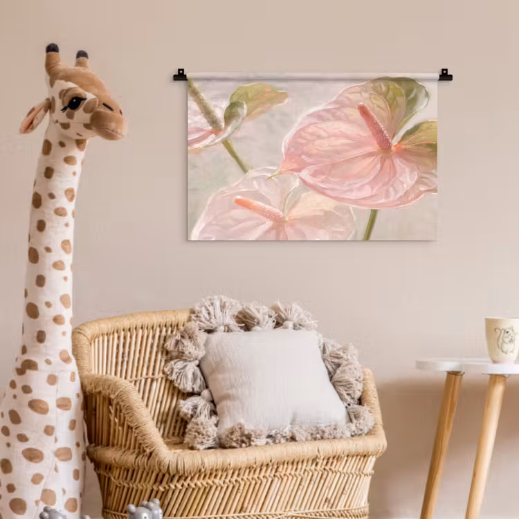 Wandkleed - Bloemen - Pastel - Abstract - Natuur - Groen — 5