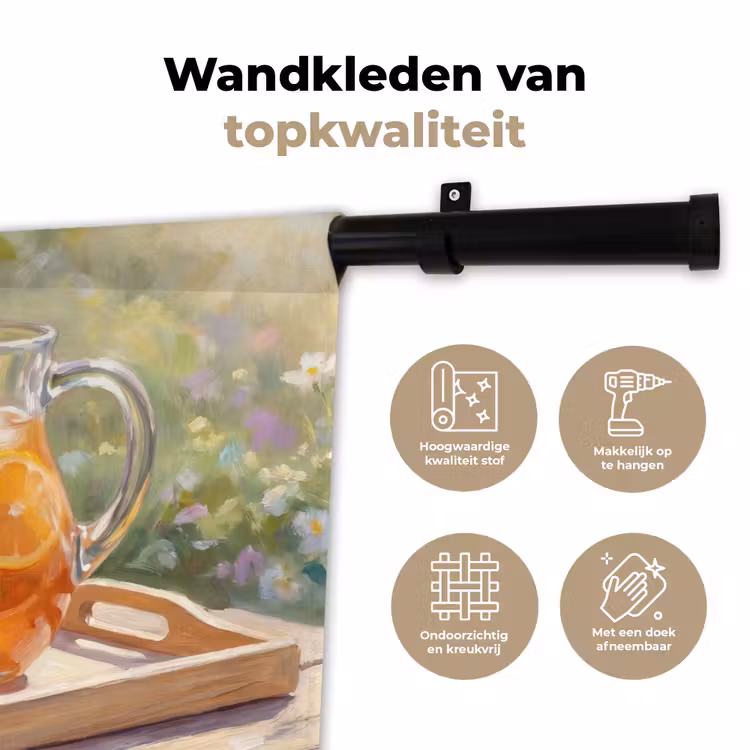 Wandkleed - Drank - Citroen - Zomer - Tuin - Geel — 3
