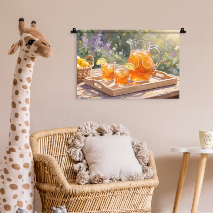 Wandkleed - Drank - Citroen - Zomer - Tuin - Geel — 5