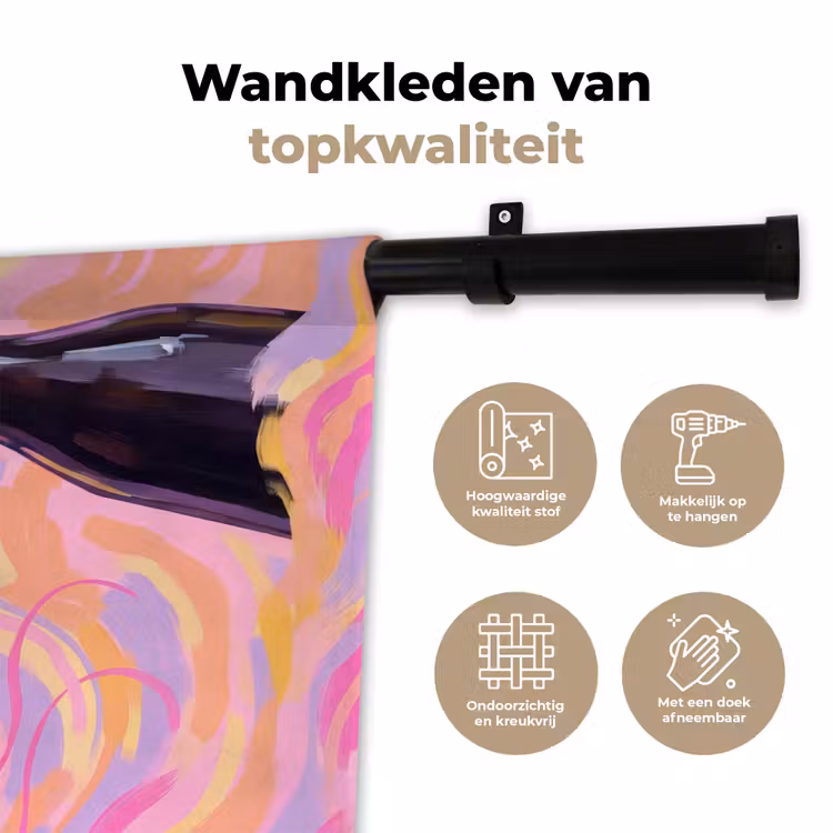 Wandkleed - Drank - Inschenken - Feest - Abstract - Roze — 3