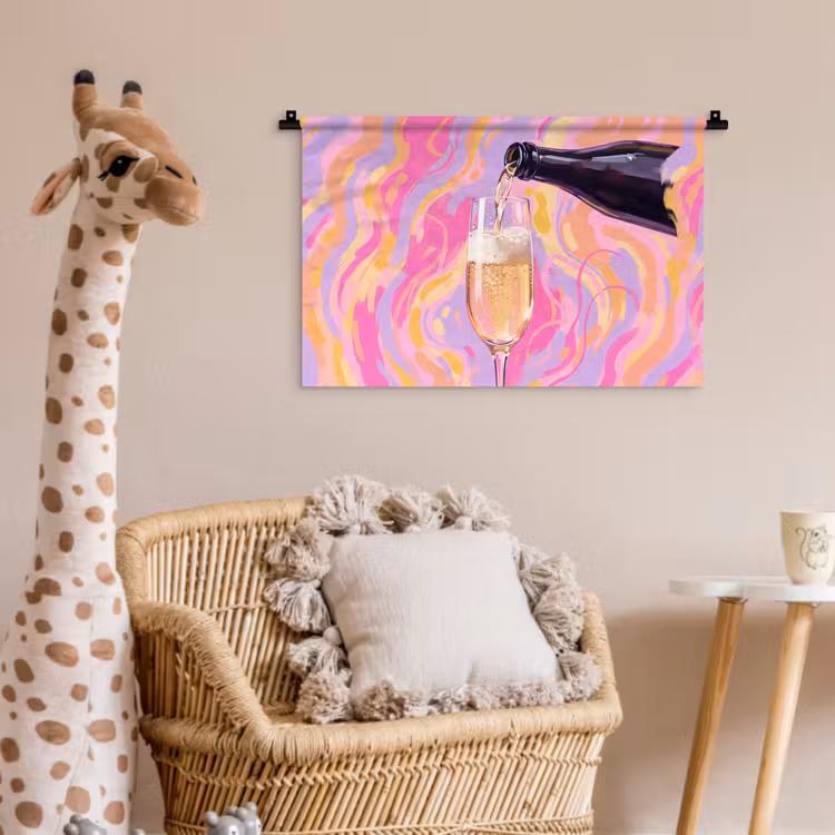 Wandkleed - Drank - Inschenken - Feest - Abstract - Roze — 5