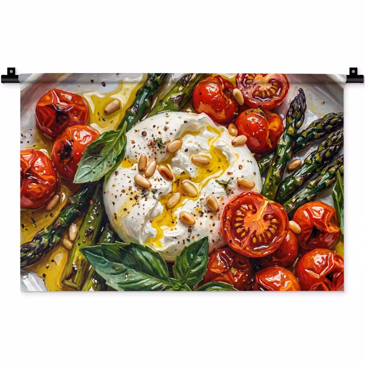 Wandkleed - Eten - Groenten - Kaas - Modern - Vers — 1
